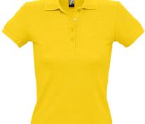 Рубашка поло женская People 210, желтая арт.1895.80