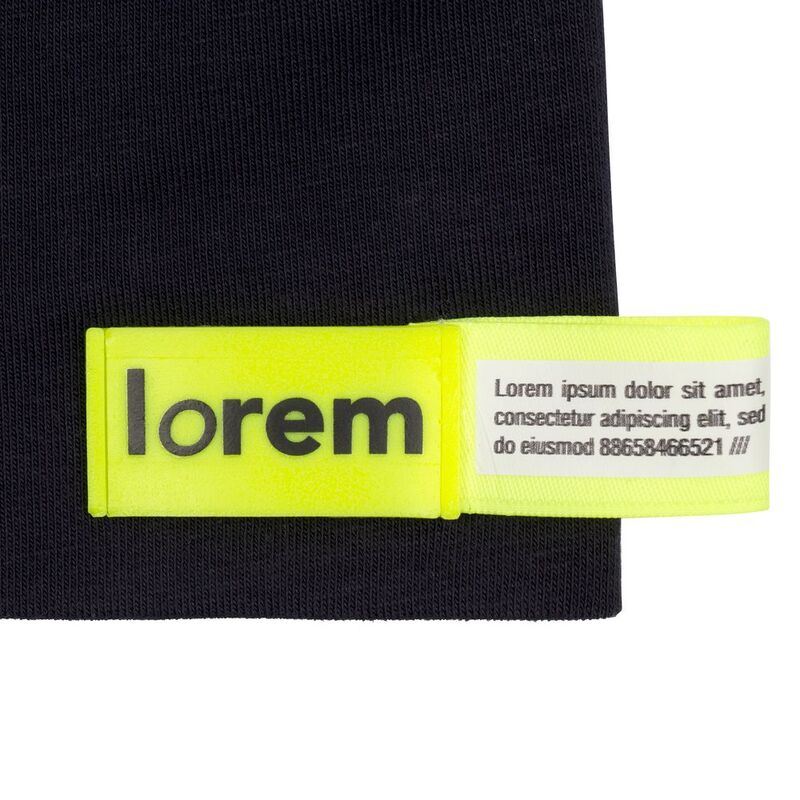 Лейбл из ПВХ Dzeta, XS, желтый неон арт.13916.89