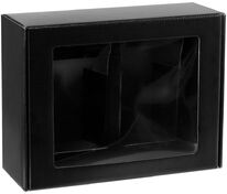 Коробка с окном Visible с ложементом под кружки, черная арт.15947.30