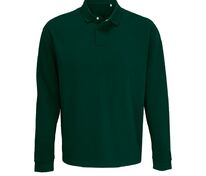 Рубашка поло оверсайз с длинным рукавом Heritage, темно-зеленая арт.03990291