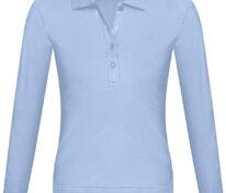 Рубашка поло женская с длинным рукавом Podium 210 голубая арт.11317200