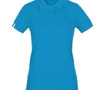 Рубашка поло женская Virma Premium Lady, бирюзовая арт.11146.42