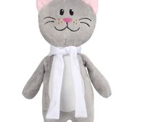 Мягкая игрушка Beastie Toys, котик с белым шарфом арт.22415.01