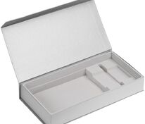 Коробка Planning с ложементом под набор с планингом, ежедневником и ручкой, серебристая арт.19619.10