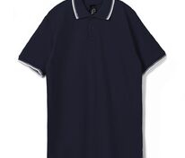 Рубашка поло мужская с контрастной отделкой Practice 270, темно-синий/белый арт.2502.40