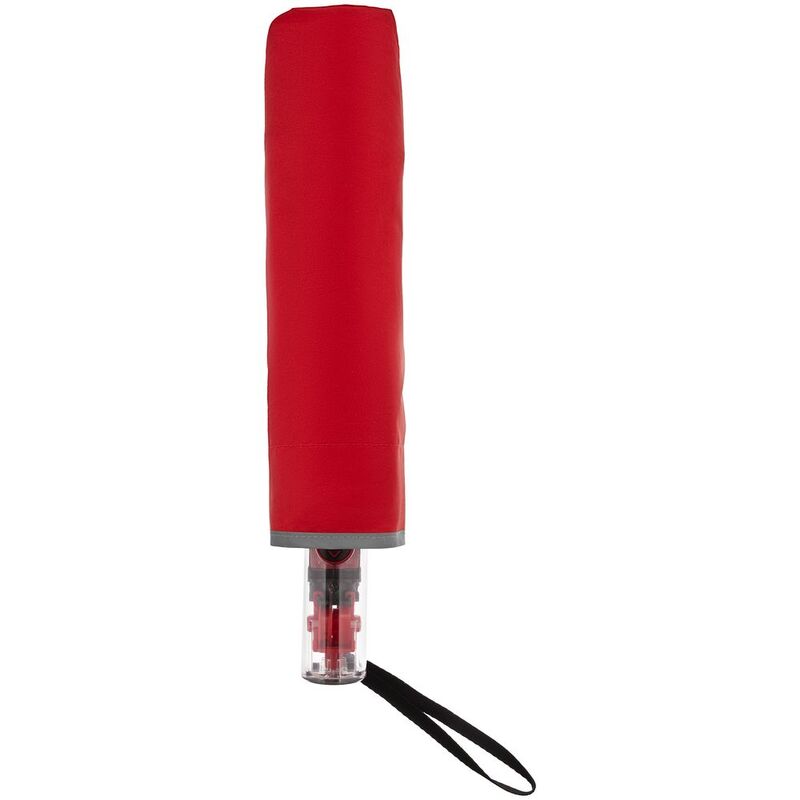 Зонт наоборот складной Futurum со светоотражающим кантом, красный арт.15844.50