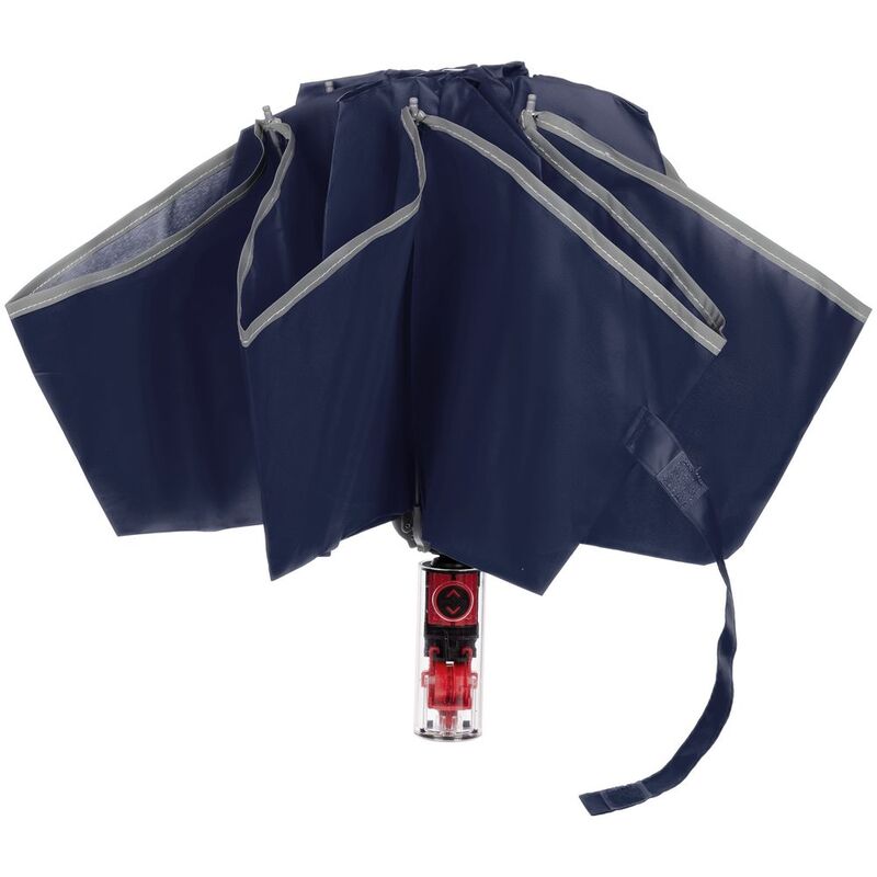 Зонт наоборот складной Futurum со светоотражающим кантом, темно-синий арт.15844.40