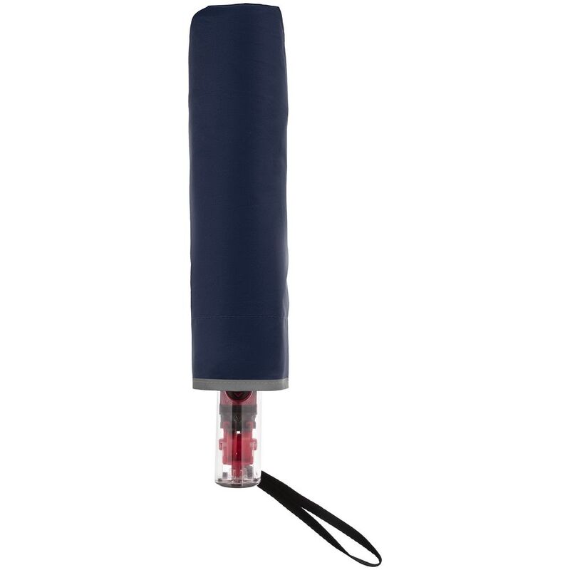 Зонт наоборот складной Futurum со светоотражающим кантом, темно-синий арт.15844.40