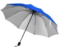 Зонт наоборот складной Stardome, синий с серебристым арт.17512.40