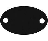 Шильдик металлический Alfa Oval, черный арт.13843.30