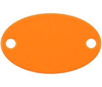 Шильдик металлический Alfa Oval, оранжевый неон арт.13843.22
