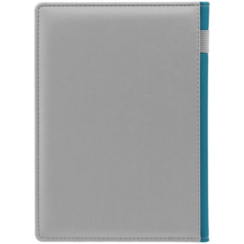 Ежедневник Spain Shall на заказ, недатированный, серый с бирюзовым арт.16403.49