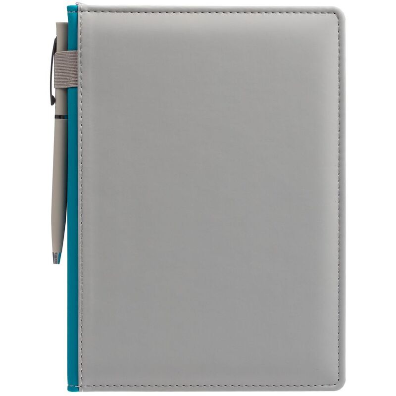 Ежедневник Spain Shall на заказ, недатированный, серый с бирюзовым арт.16403.49