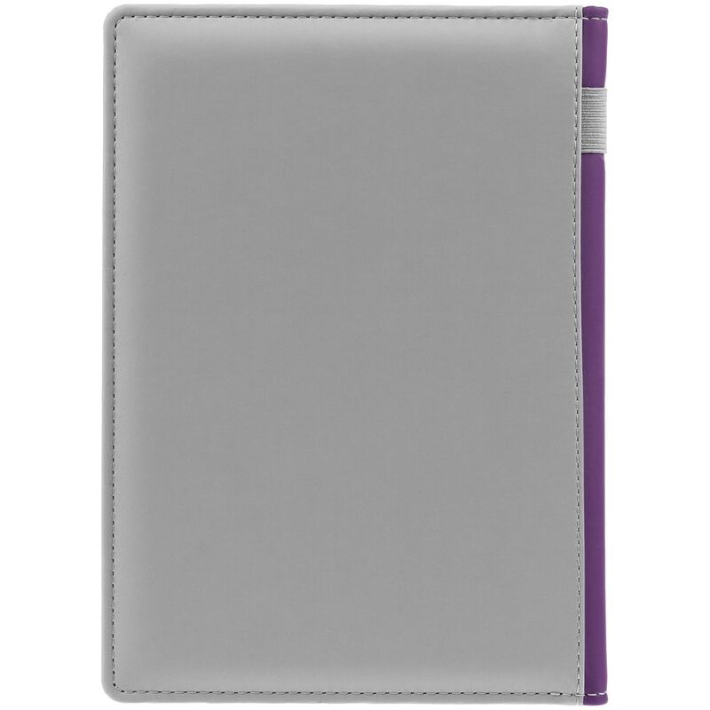 Ежедневник Spain Shall на заказ, недатированный, серый с фиолетовым арт.16403.17