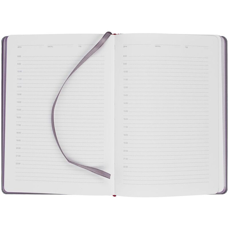 Ежедневник Spain Shall на заказ, недатированный, серый с фиолетовым арт.16403.17