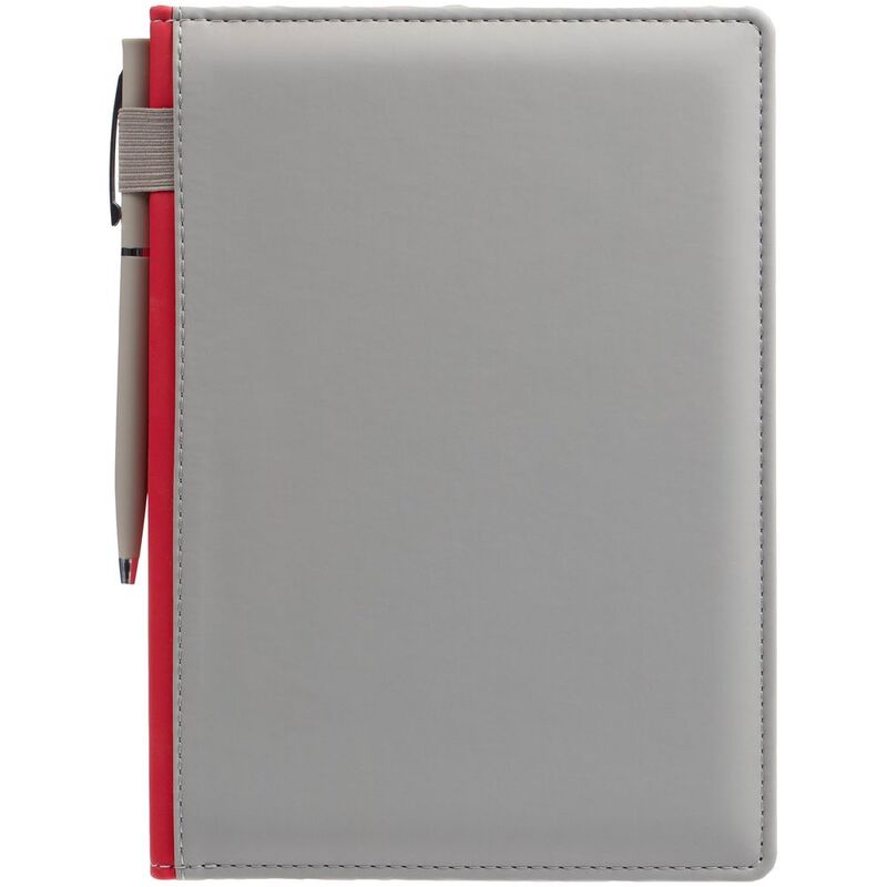 Ежедневник Spain Shall на заказ, недатированный, серый с красным арт.16403.15