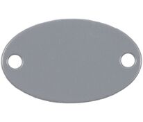 Шильдик металлический Alfa Oval, серый арт.13843.11