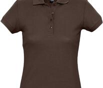 Рубашка поло женская Passion 170, шоколадно-коричневая арт.4798.59