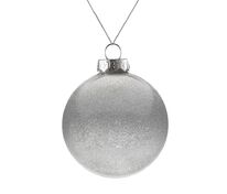 Елочный шар Finery Gloss, 8 см, глянцевый серебристый с глиттером арт.17662.11