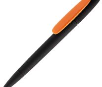 Ручка шариковая Prodir DS5 TRR-P Soft Touch, черная с оранжевым арт.3389.32