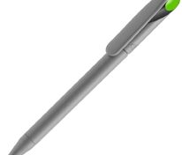 Ручка шариковая Prodir DS1 TMM Dot, серая с ярко-зеленым арт.3425.19