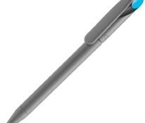 Ручка шариковая Prodir DS1 TMM Dot, серая с голубым арт.3425.41