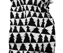 Плед «Танцующий лес», белый с черным арт.16246.36