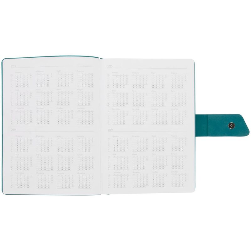 Ежедневник Boom, недатированный, черный с бирюзовым арт.15768.30