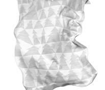 Плед «Танцующий лес», белый с серебристым арт.16246.10