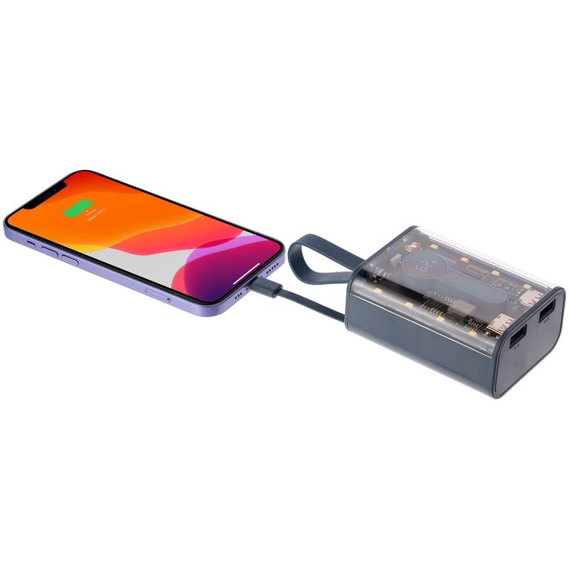 Аккумулятор с быстрой зарядкой Trellis Quick 10000 мАч, синий арт.23107.14