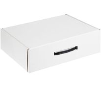 Коробка самосборная Light Case, белая, с черной ручкой арт.19167.63