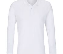 Рубашка поло унисекс с длинным рукавом Planet LSL, белая арт.04241102