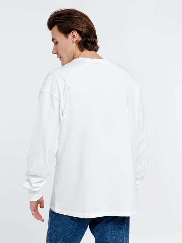 Футболка оверсайз унисекс City Sapiens, молочно-белая арт.16418.60