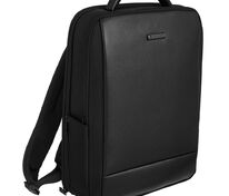 Рюкзак для ноутбука Santiago Slim с кожаной отделкой, черный арт.16569.30