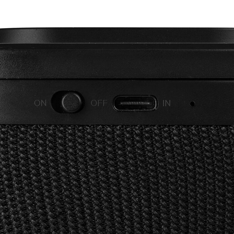 Колонка с беспроводной зарядкой Esca и подсветкой логотипа, черная арт.16305.30