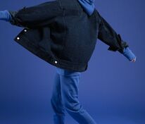 Куртка джинсовая O2, темно-синяя арт.15259.40