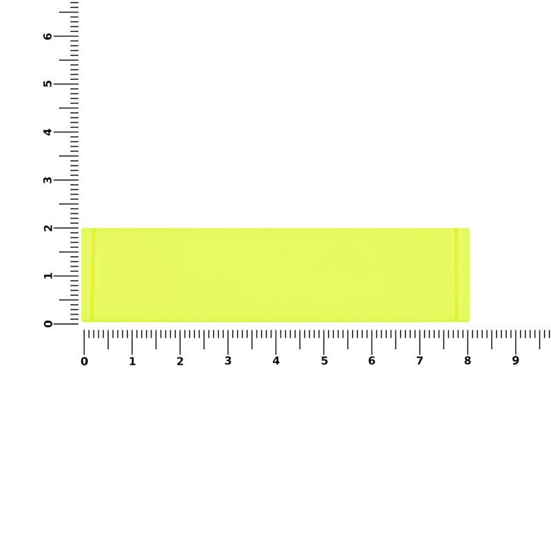 Лейбл из ПВХ Dzeta, S, желтый неон арт.16557.89