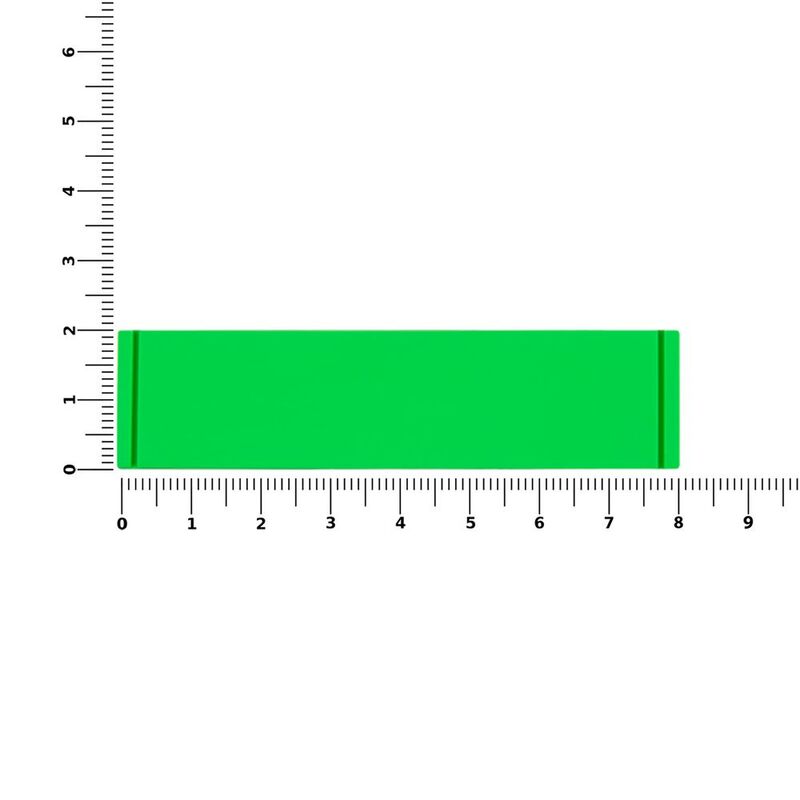 Лейбл из ПВХ Dzeta, S, зеленый неон арт.16557.94