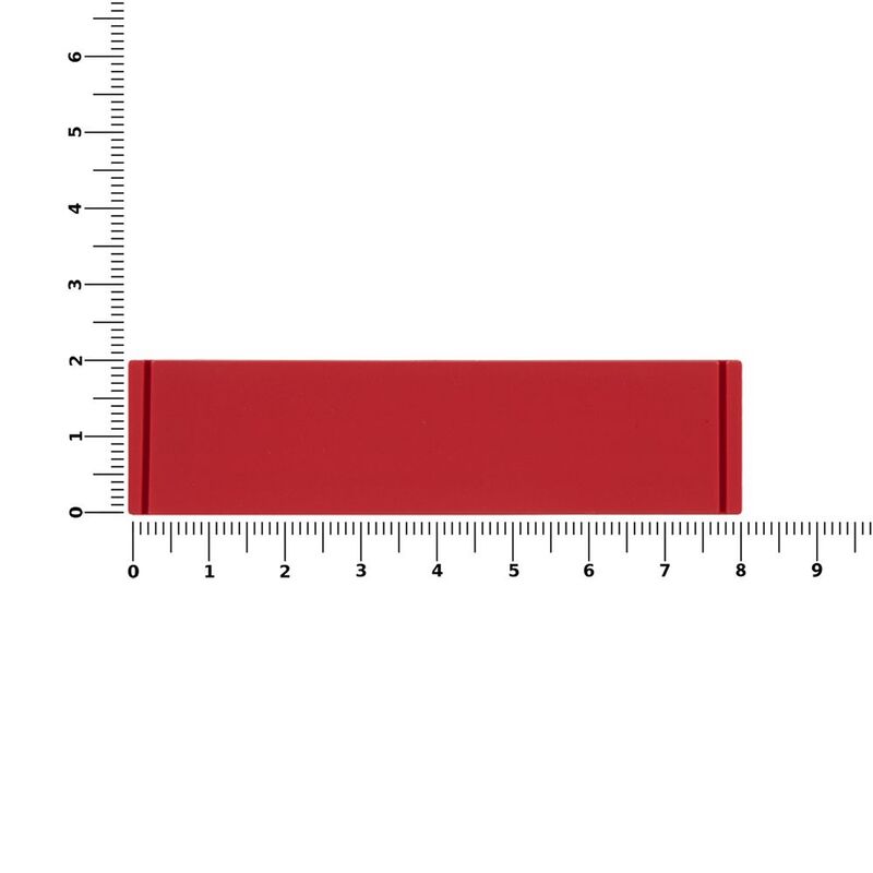 Лейбл из ПВХ Dzeta, S, красный арт.16557.50