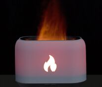 Увлажнитель-ароматизатор Fire Flick с имитацией пламени, белый арт.16899.60