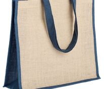 Холщовая сумка для покупок Bagari со светло-синей отделкой арт.4866.44