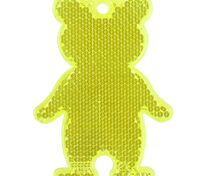 Пешеходный светоотражатель «Мишка», неон-желтый арт.4815.89