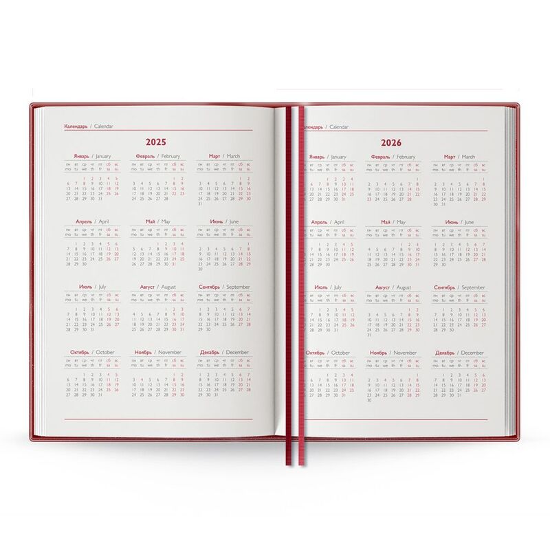 Ежедневник Merida, датированный, красный арт.18291.50