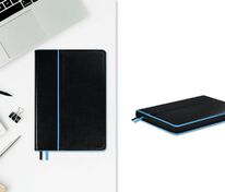 Ежедневник Alanis, недатированный, черный с голубым арт.18299.14