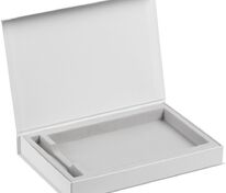 Коробка Silk с флокированным ложементом под ежедневник и ручку, ver. 2, белая арт.17245.60