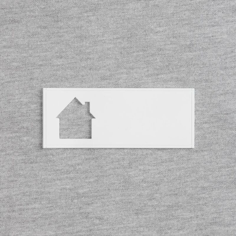 Лейбл из ПВХ с вырубкой &laquo;Дом&raquo;, белый арт.17590.60