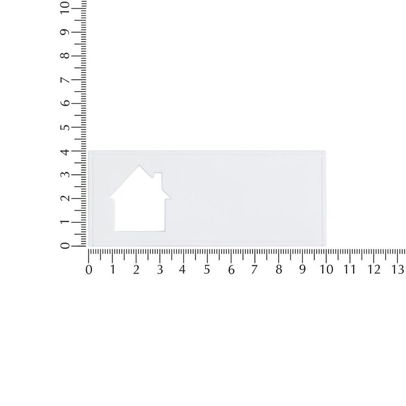 Лейбл из ПВХ с вырубкой &laquo;Дом&raquo;, белый арт.17590.60