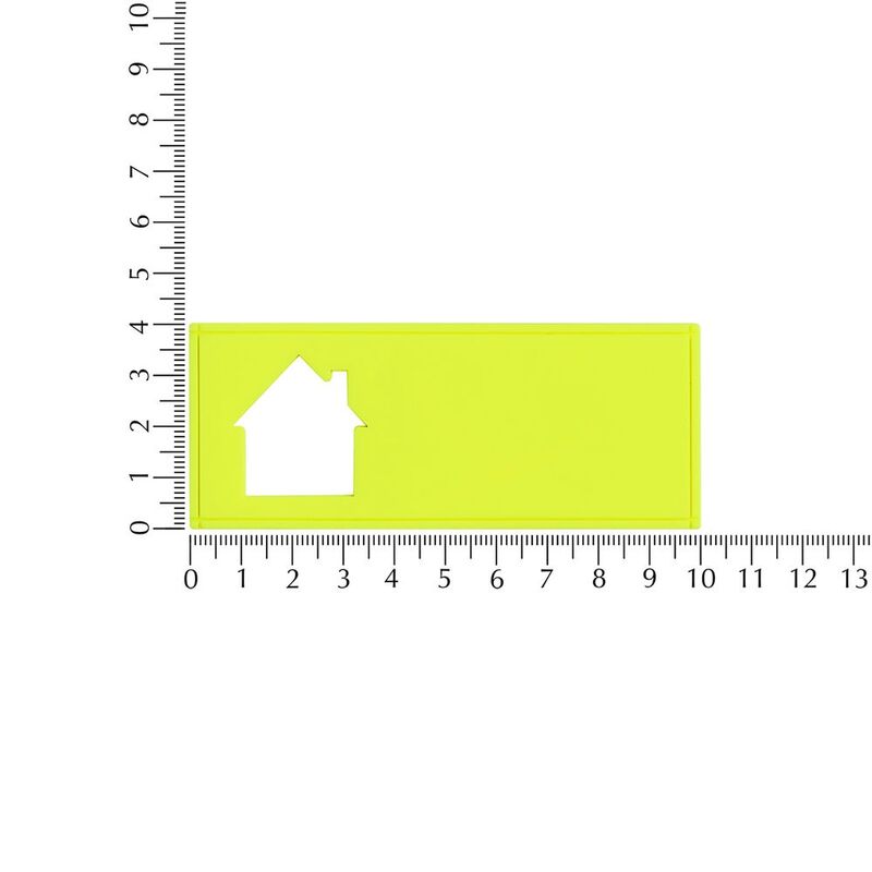 Лейбл из ПВХ с вырубкой &laquo;Дом&raquo;, желтый неон арт.17590.89