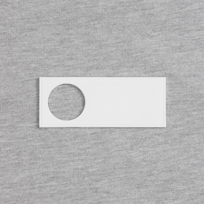 Лейбл из ПВХ с вырубкой &laquo;Круг&raquo;, белый арт.17593.60