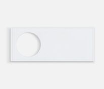 Лейбл из ПВХ с вырубкой «Круг», белый арт.17593.60